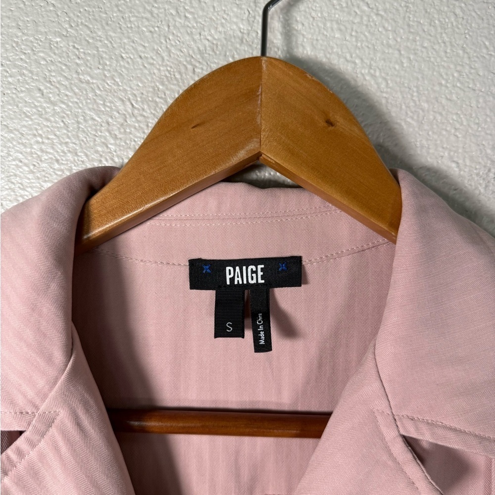 PAIGE mayslie shirt dress in blush size small D23 - Picture 11 of 11